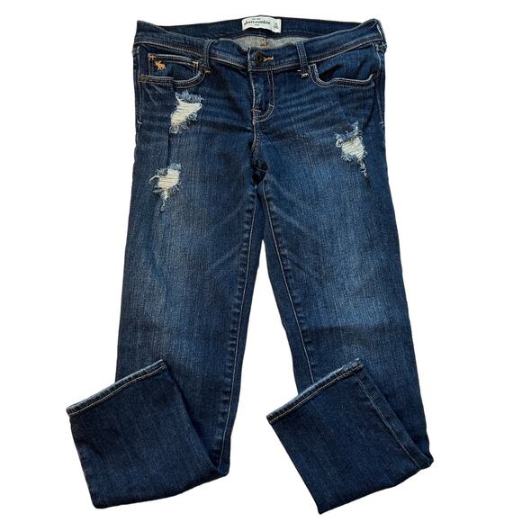 Abercrombie Kids Girls Distressed Straight Leg Jeans 16Y - Picture 1 of 4